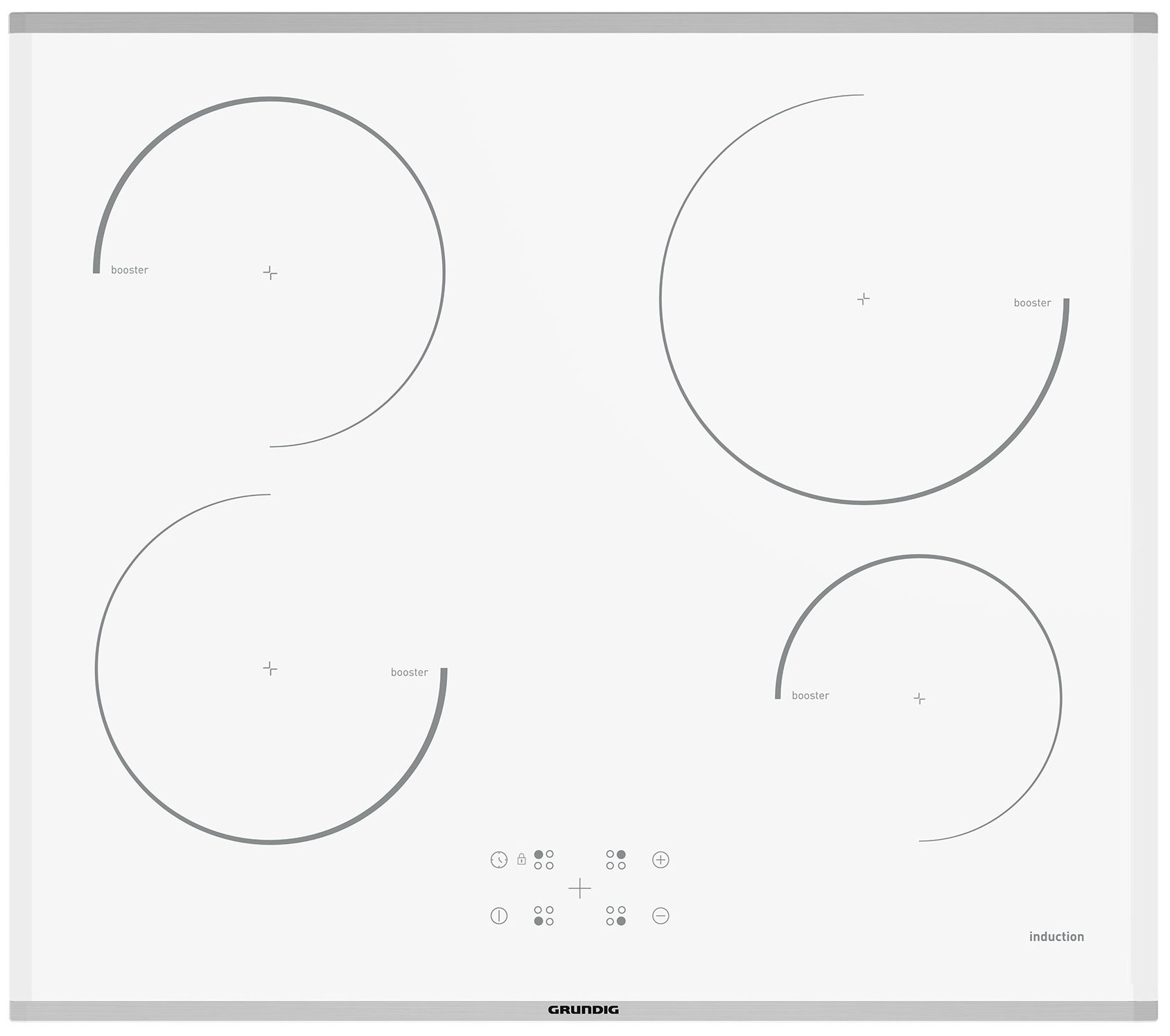 Изображение товара Индукционная варочная панель Grundig GIEI623410MXW 4 конфорки сенсорное управление