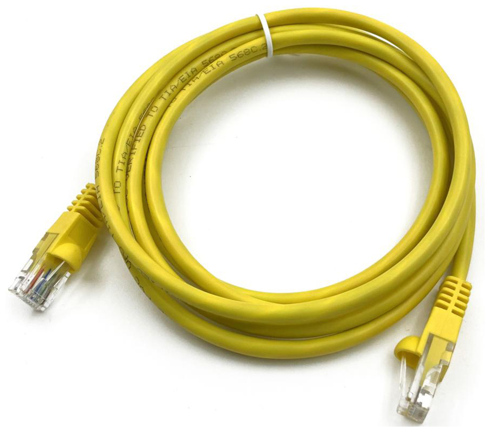 Изображение товара Патч-корд Buro UTP-5E-2M-Y желтый 2 метра RJ-45 - RJ-45 кабель для сети