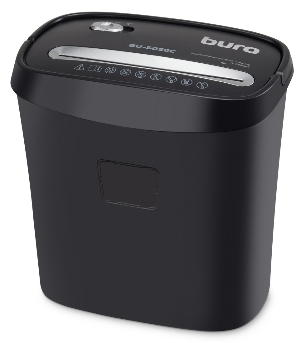 Изображение товара Уничтожитель бумаги (шредер) Cactus Buro Home BU-S050C (секр.P-3) фрагменты 5лист. 13лтр. пл.карты