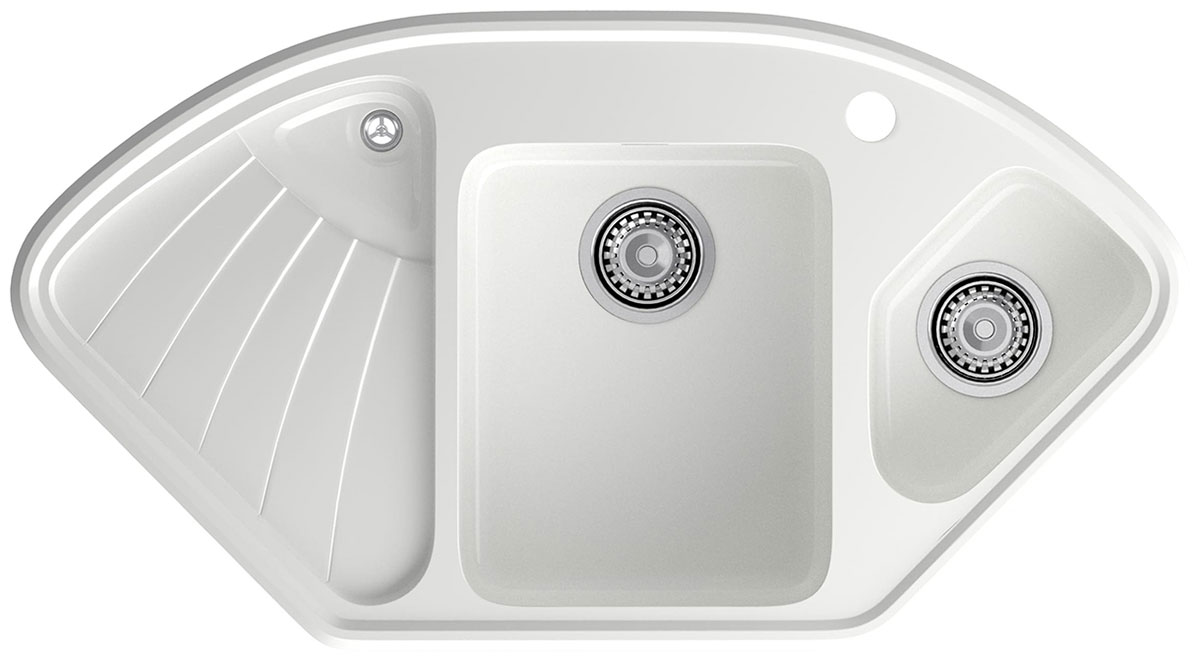 Изображение товара Кухонная мойка GranFest CORNER 1040E угловая, 1039*560 мм (C-1040E иней)