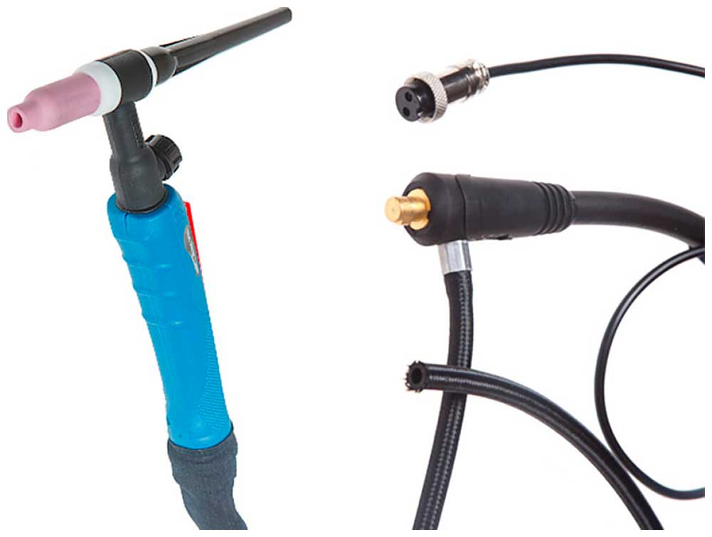 Изображение товара Горелка сварочная Solaris TIG WGT-17V (4м, 150А, разъем 10-25, вентиль)