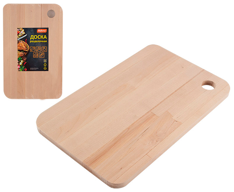 Изображение товара Доска разделочная Mallony Сonfondere, массив березы 20х32 см (007389)