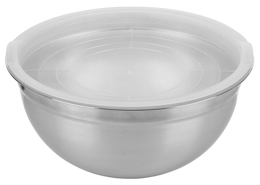 Изображение товара Миска из нержавеющей стали Mallony Amarena, 4.3 л, с пластиковой крышкой (007019)