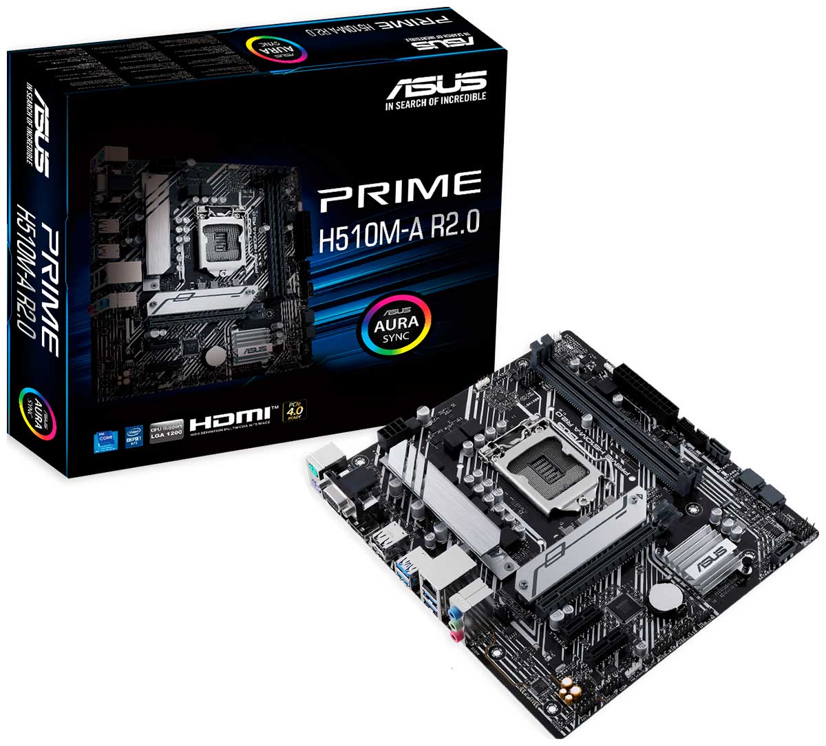 Изображение товара Материнская плата Asus PRIME H510M-A R2.0 LGA1200 MicroATX