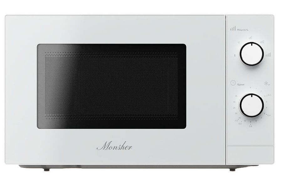Изображение товара Микроволновая печь Monsher MTW 204 Blanc белая с таймером и поворотным столом