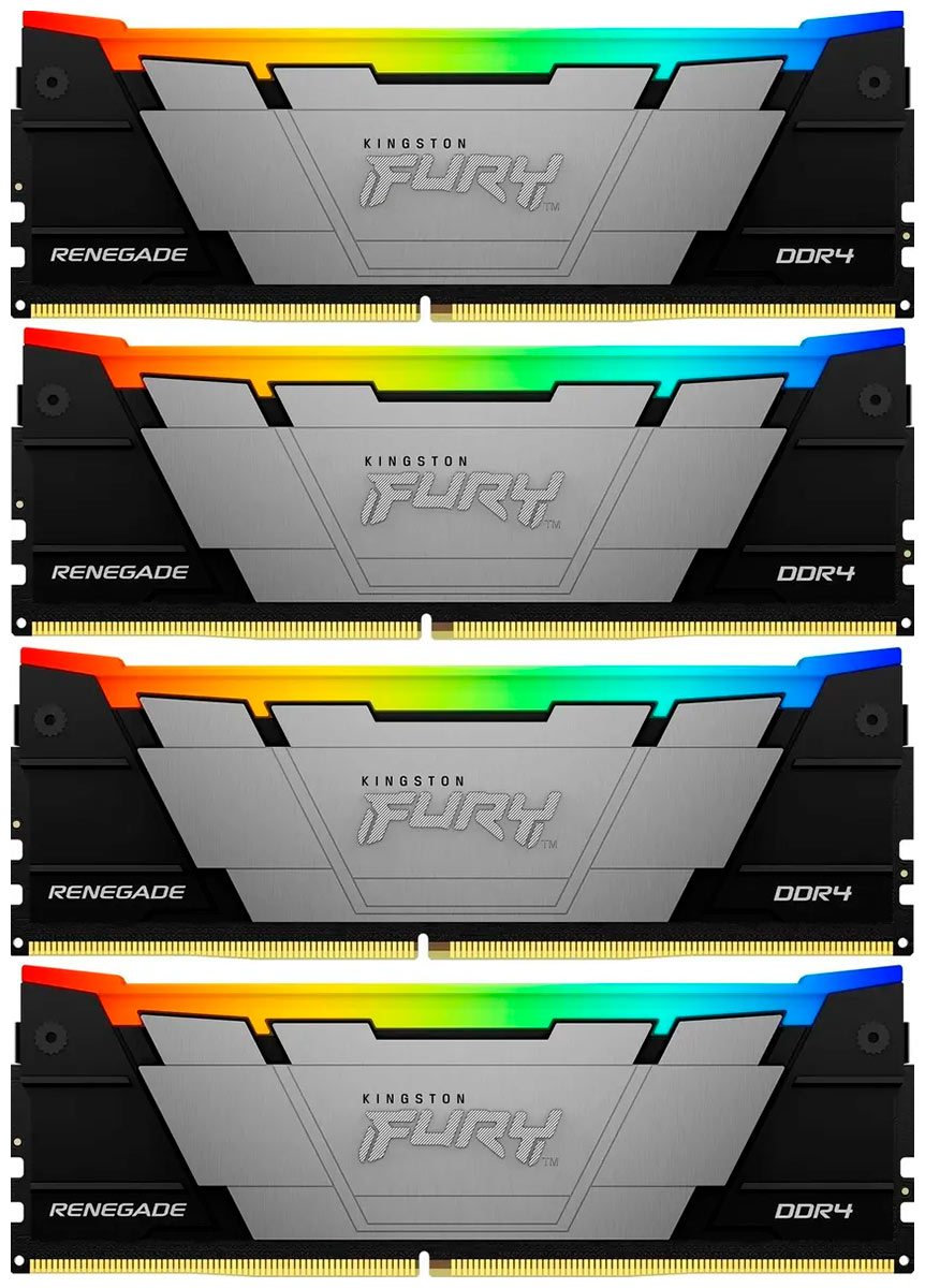 Изображение товара Оперативная память Kingston DDR4 32GB (4x8GB) 3200MHz FURY Renegade RGB