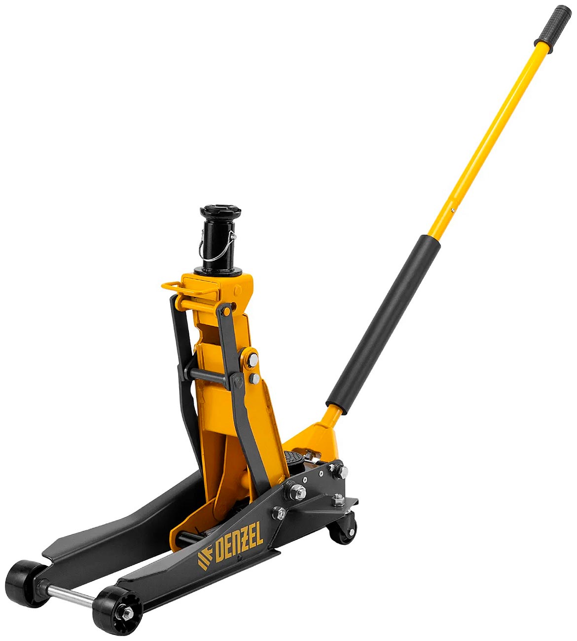 Изображение товара Домкрат гидравлический подкатной Denzel 2/3 т 98-770 мм, быстрый подъем, низ. подхват, проф SUV, 51270