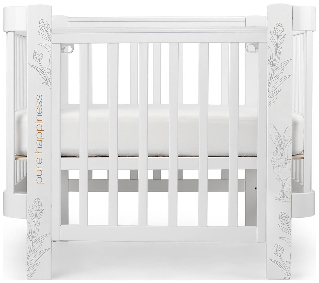 Изображение товара Детская кроватка-трансформер Happy Baby MOMMY LOVE, белая 160x70