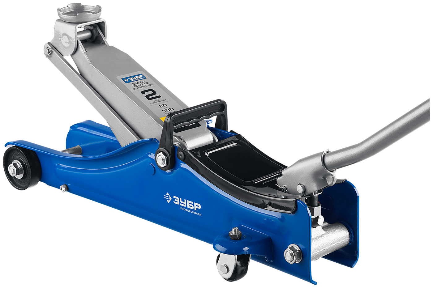 Изображение товара Подкатной домкрат Зубр Т-55 2 т низкий подхват максимальный 380 мм
