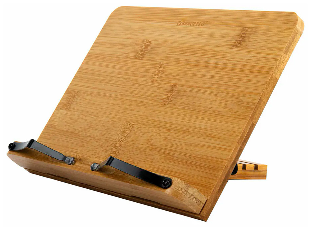 Изображение товара Подставка для книг и планшетов Brauberg 28х20 см, регулируемый наклон, бамбуковая (237895)