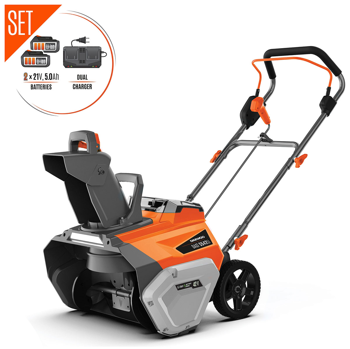 

Снегоуборщик аккумуляторный Daewoo DAST 5542Li, c АКБ и ЗУ