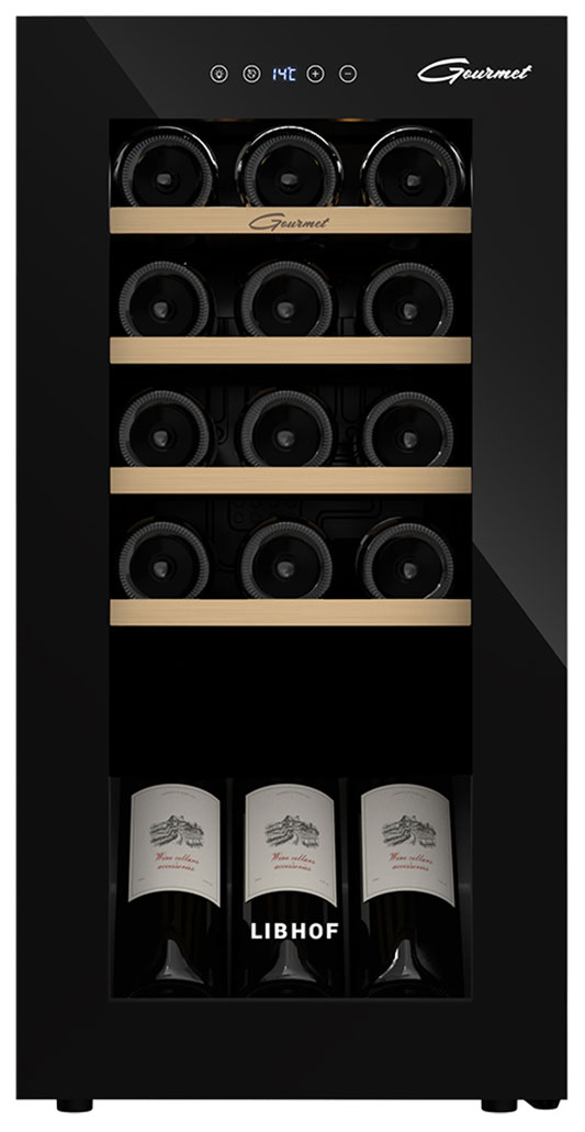 Изображение товара Винный шкаф Libhof GM-15 black для 15 бутылок с сенсорным управлением