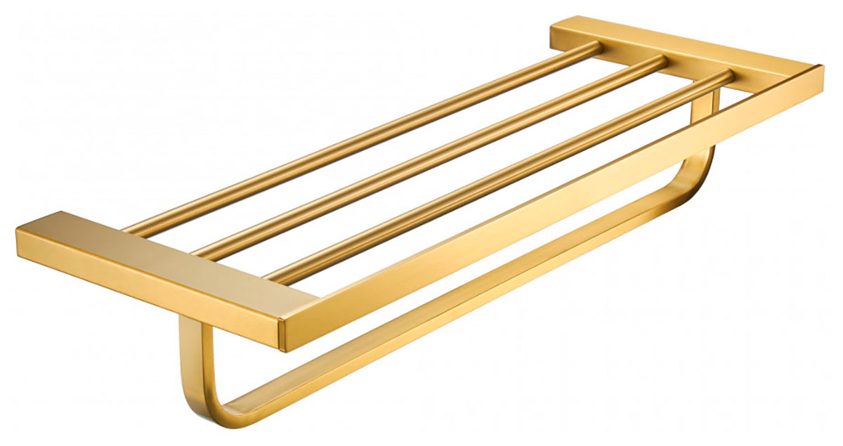 Изображение товара Полка для полотенец Milacio Ultra настенная 60 см золото брашированное