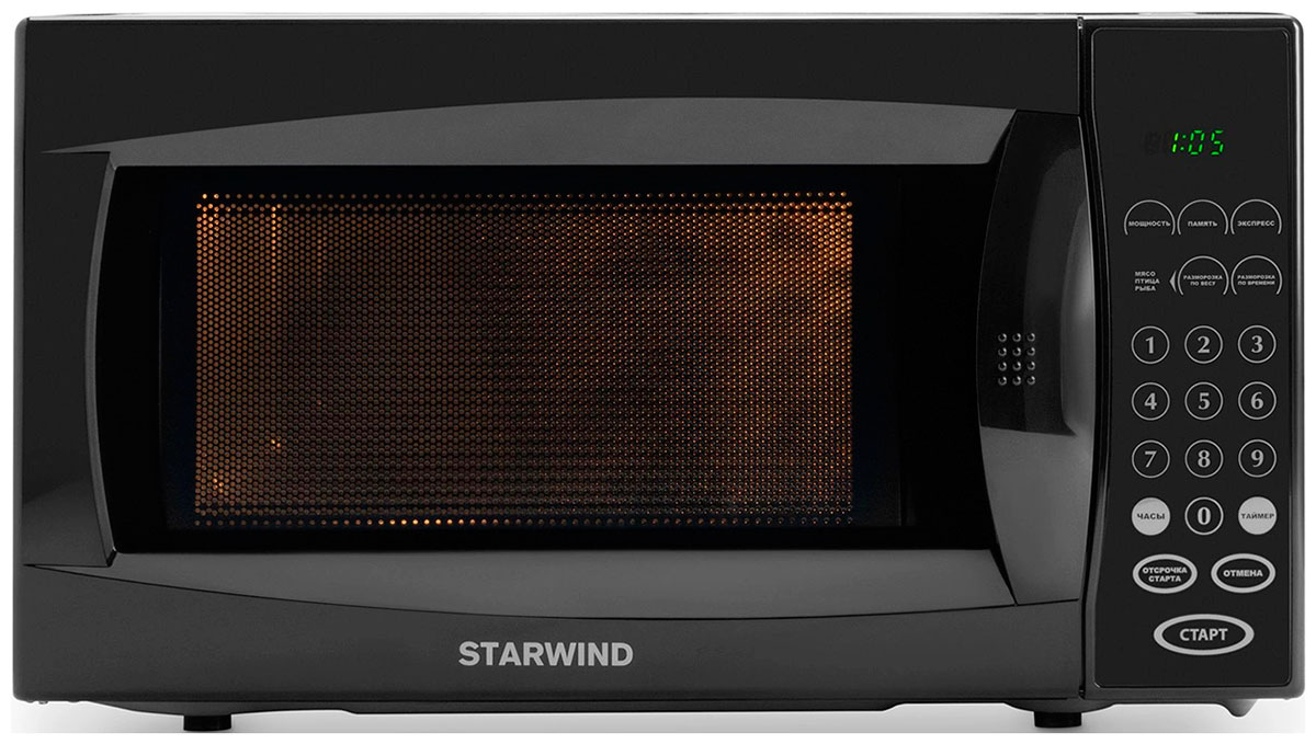 Изображение товара Микроволновая печь Starwind SMW5020 20 л 700 Вт черная электронное управление