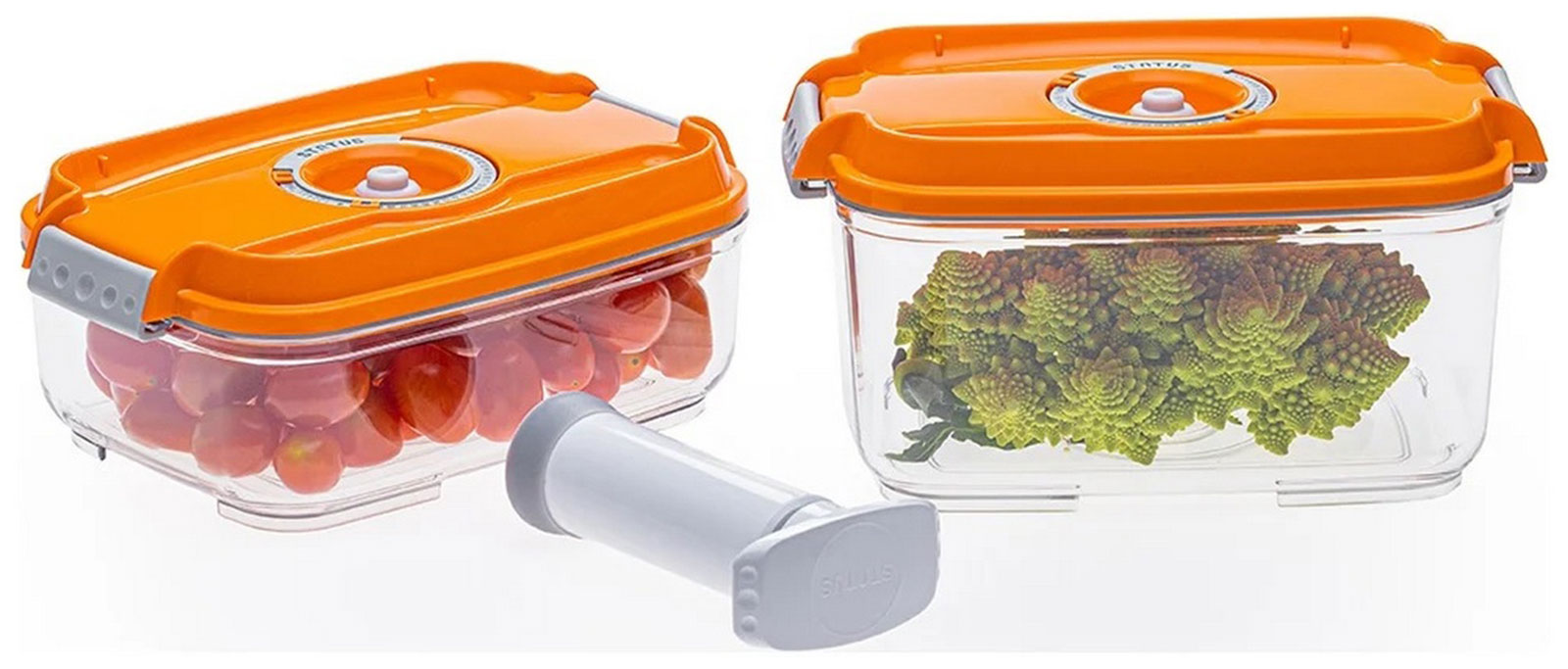 Изображение товара Контейнеры для вакуумных упаковщиков Status набор VAC-REC-Duet Orange 2 шт