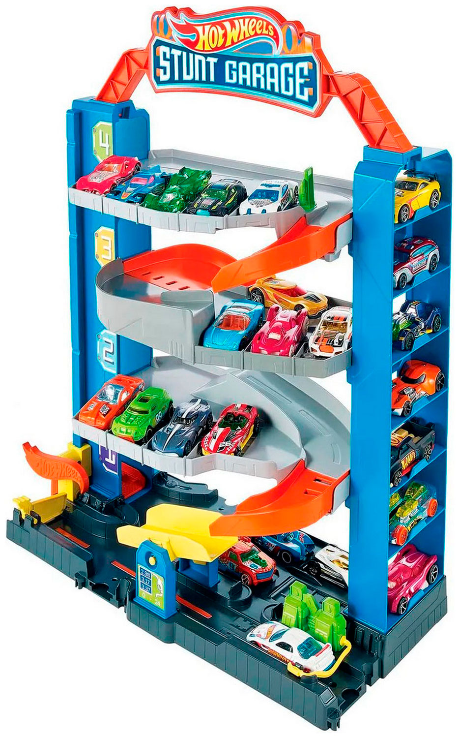 Изображение товара Hot Wheels Трюковой гараж с лифтом многоуровневый GNL70 трек для машинок