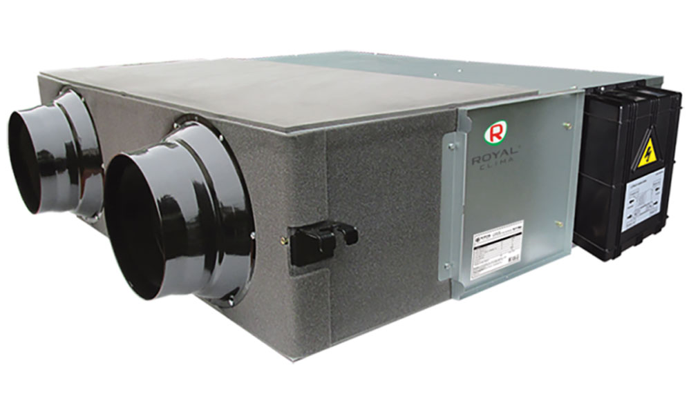 Изображение товара приточно-вытяжная установка Royal Clima RCS-1250-U с Wi-Fi модулем, рекуператор 89%