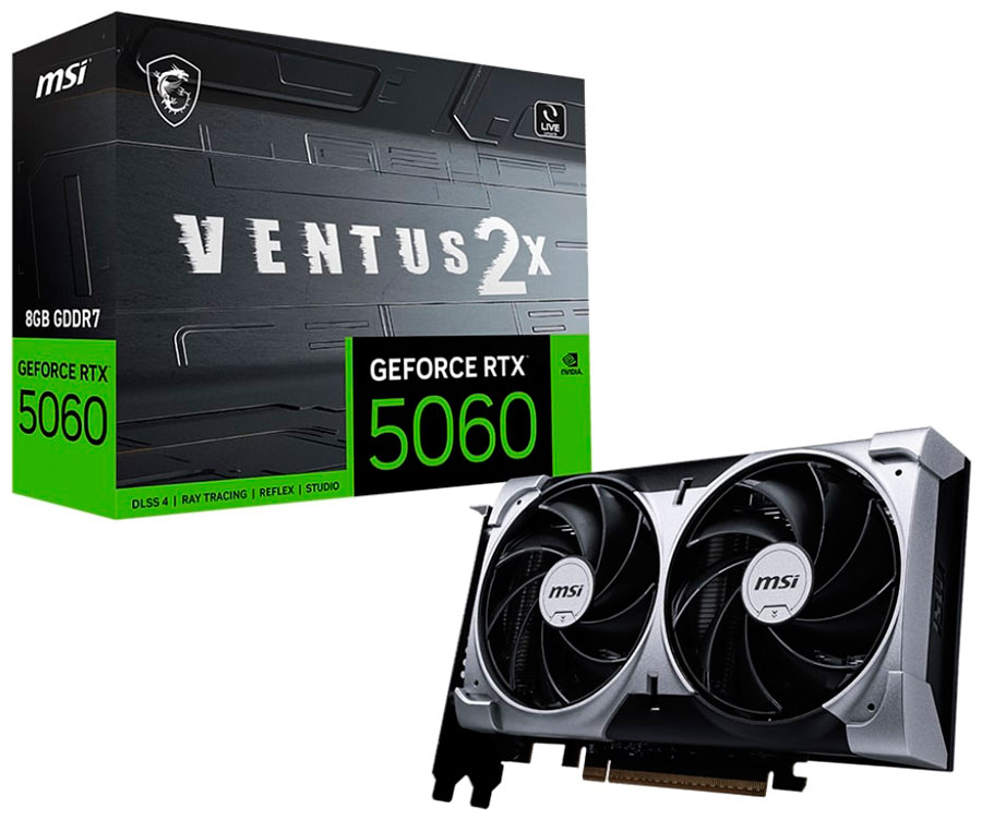 Изображение товара Видеокарта MSI GeForce RTX 5060 8G VENTUS 2X
