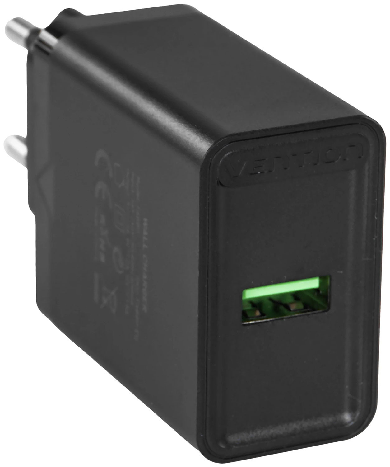 Изображение товара Сетевое зарядное устройство Vention 1 порт USB QC 3.0 18Вт черное