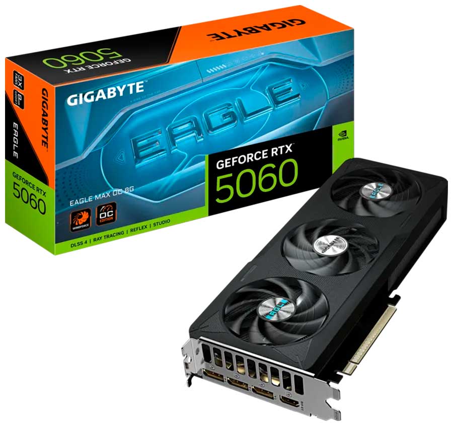 Изображение товара Видеокарта Gigabyte GeForce RTX 5060 EAGLE MAX OC 8GB GDDR7 PCIe 5.0