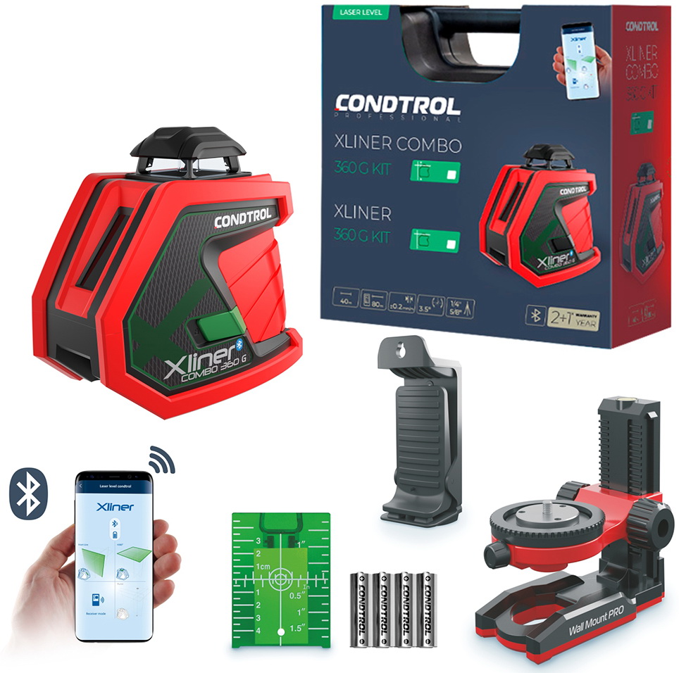 Изображение товара Лазерный нивелир Condtrol Xliner Combo 360G Kit (1-2-412)