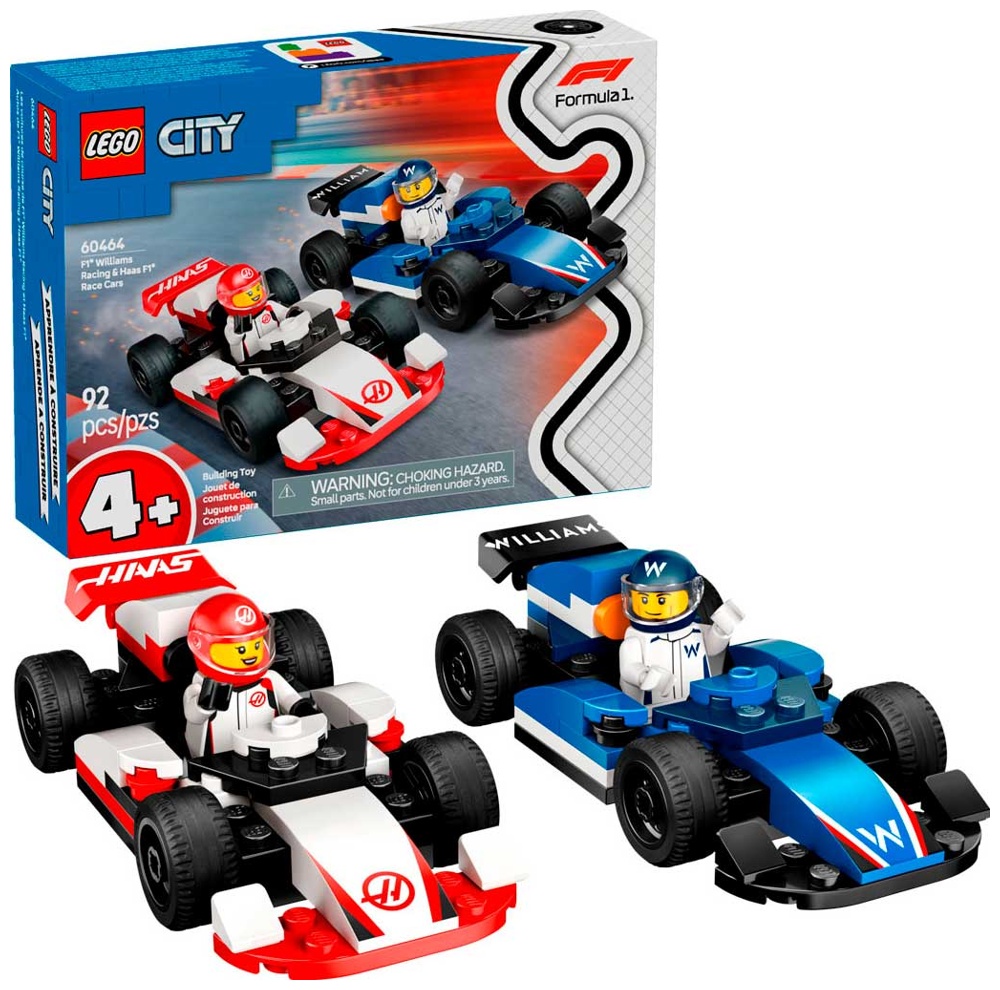 Изображение товара Конструктор LEGO City Болиды F1 Williams Racing и Haas F1 60464 для детей