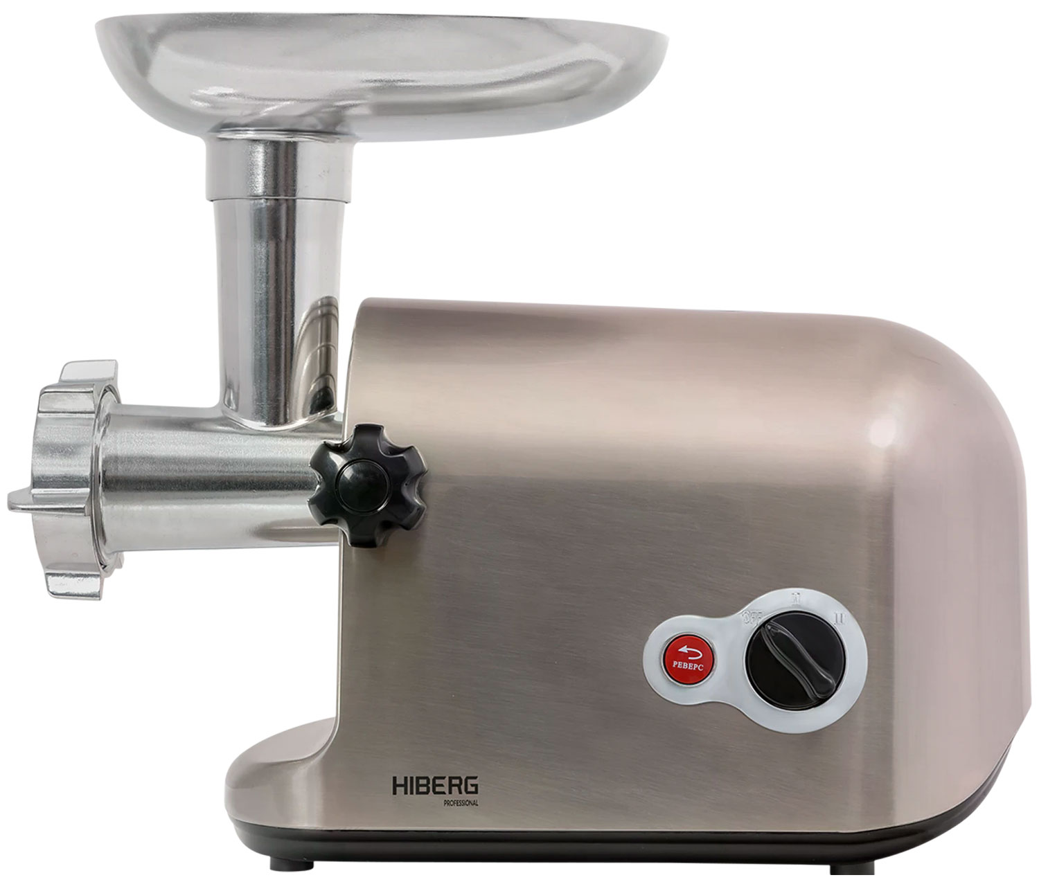 Изображение товара Мясорубка Hiberg MG 400 X мощность 1800 Вт с решетками и насадкой кеббе