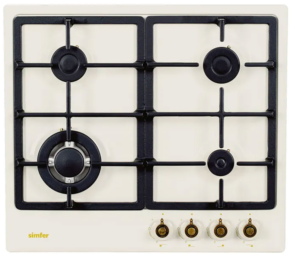 Изображение товара Газовая варочная панель Simfer H60V41O537, слоновая кость