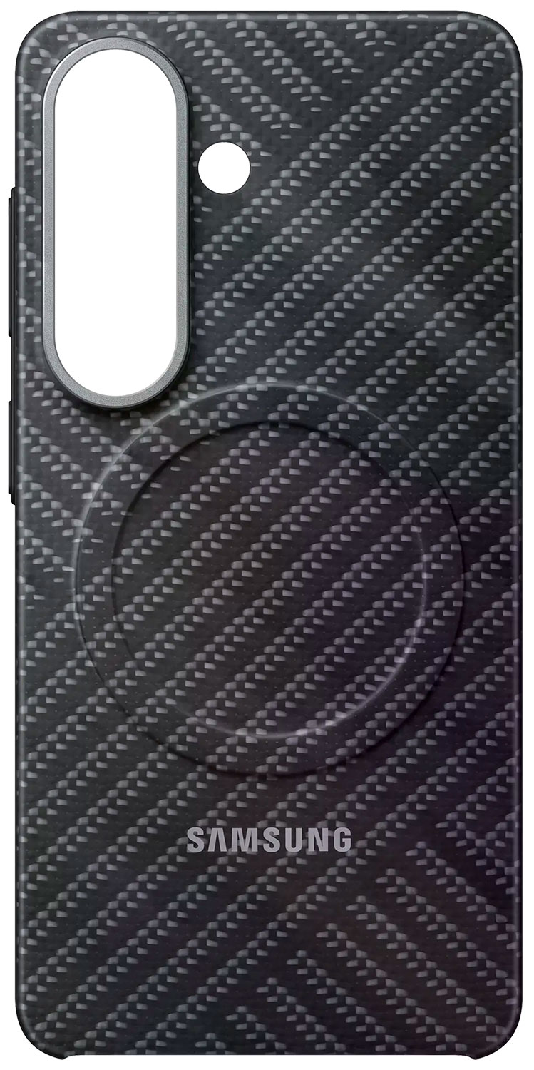 Изображение товара Чехол Samsung Galaxy S26 Carbon Magnet из кевлара с рельефным дизайном Изображение товара Чехол Samsung Galaxy S26 Carbon Magnet из кевлара с рельефным дизайном