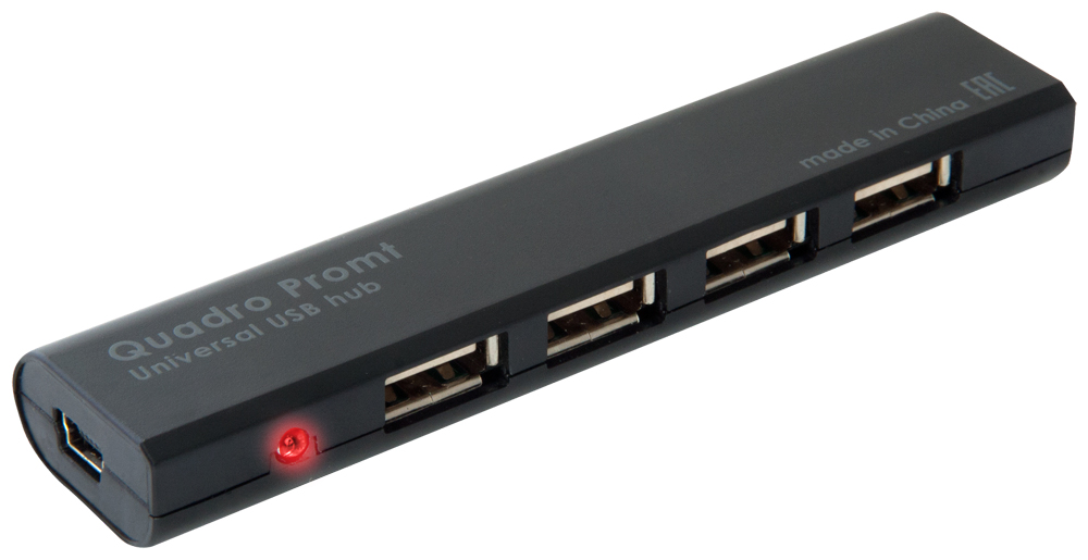 Изображение товара Разветвитель и хаб Defender Quadro Promt USB 2.0, 4 порта 83200