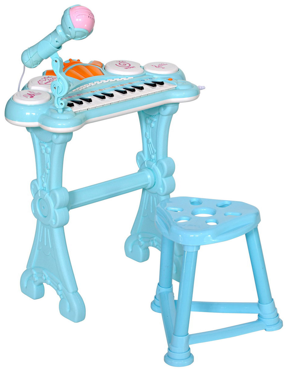 Музыкальный детский центр Everflo ''Пианино'' голубой HS0356831