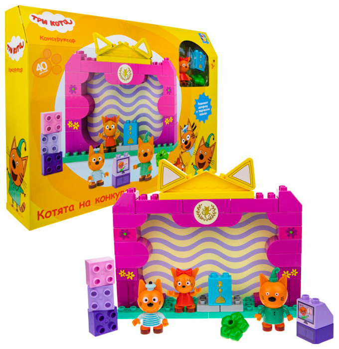 Изображение товара Конструктор и сборная модель 1 Toy Конструктор 1toy Три Кота бол. детали Котята на конкурсе