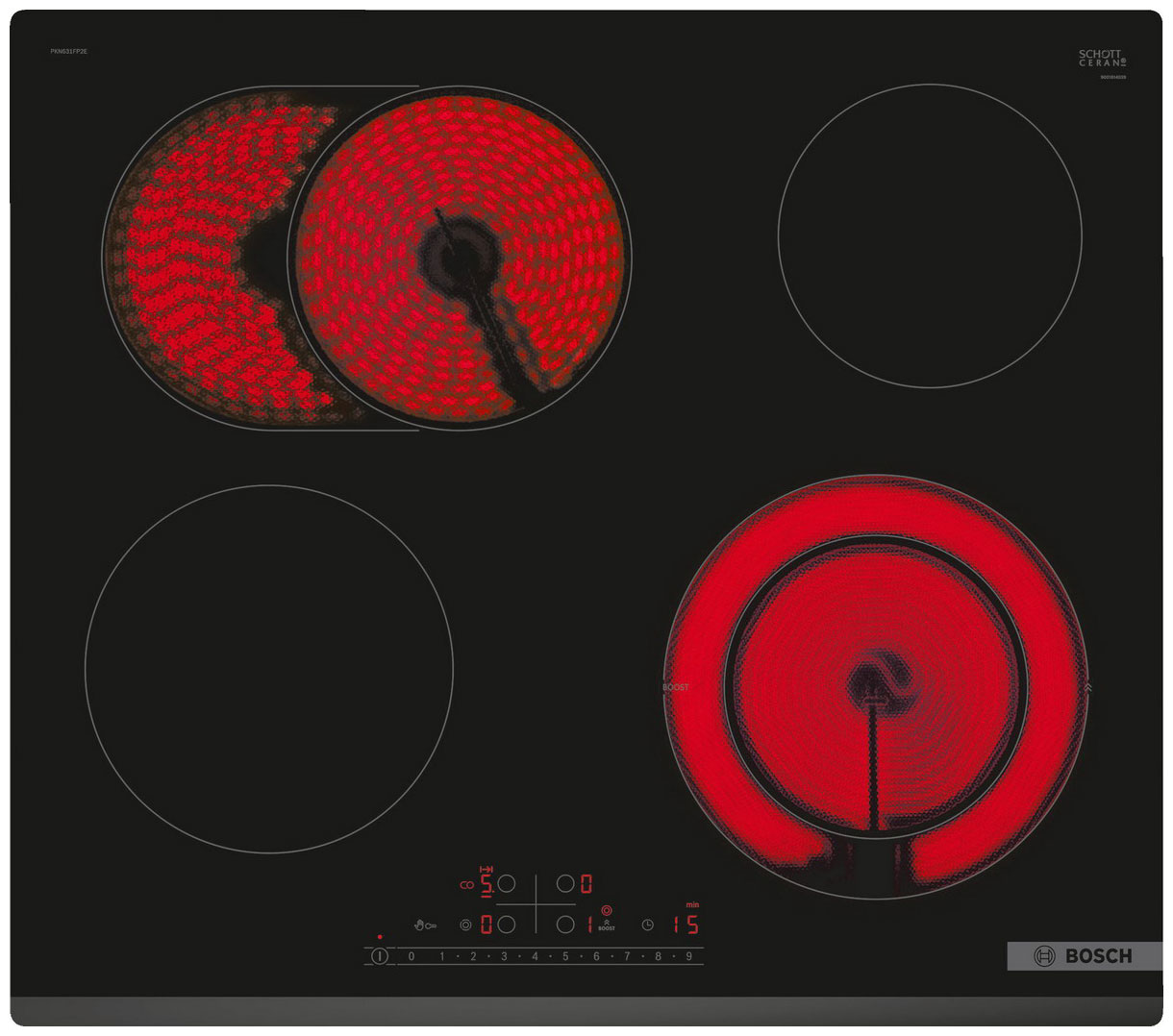 Изображение товара Электрическая варочная панель Bosch Serie | 6 PKN631FP2E