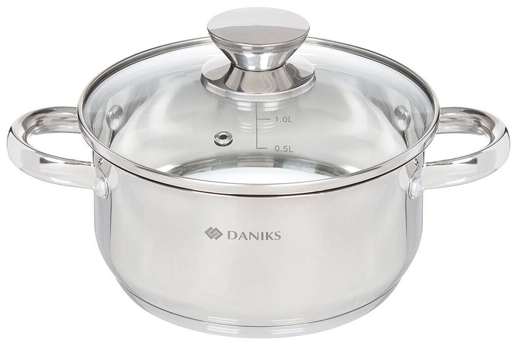

Кастрюля Daniks Оптима QS-S-16/GS-01201-16CA