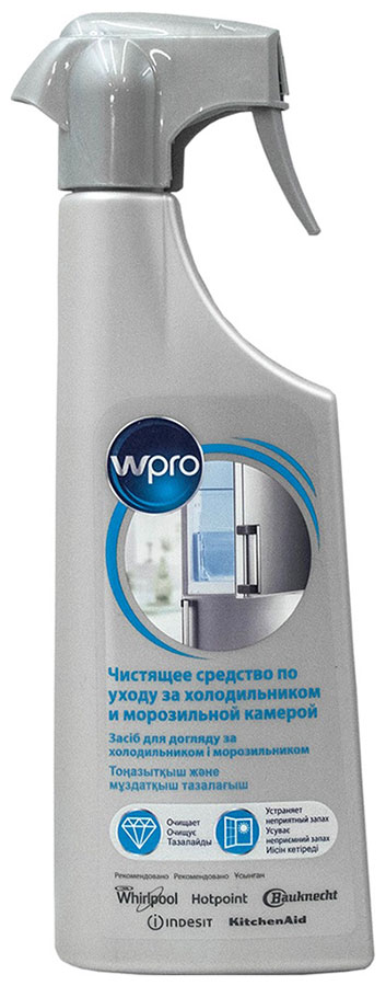 Чистящее средство Whirlpool WPRO по уходу за холодильником и морозильной камерой (500 мл) средство по уходу за поверхностями в доме poliboy organic 500 мл