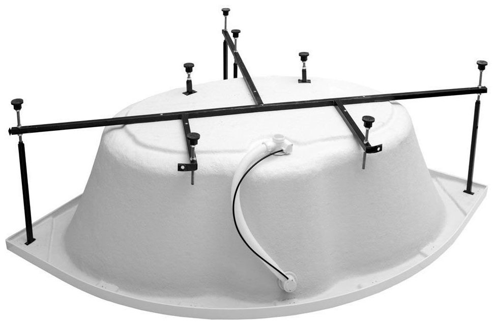Изображение товара Каркас сварной для акриловой ванны Aquanet Santiago 160x160 черный (00169186)