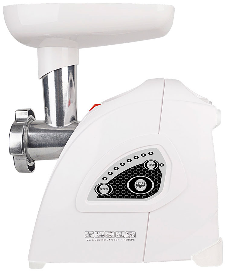 Изображение товара Мясорубка Аксион М 42.02 белая 1700 Вт с реверсом и насадками