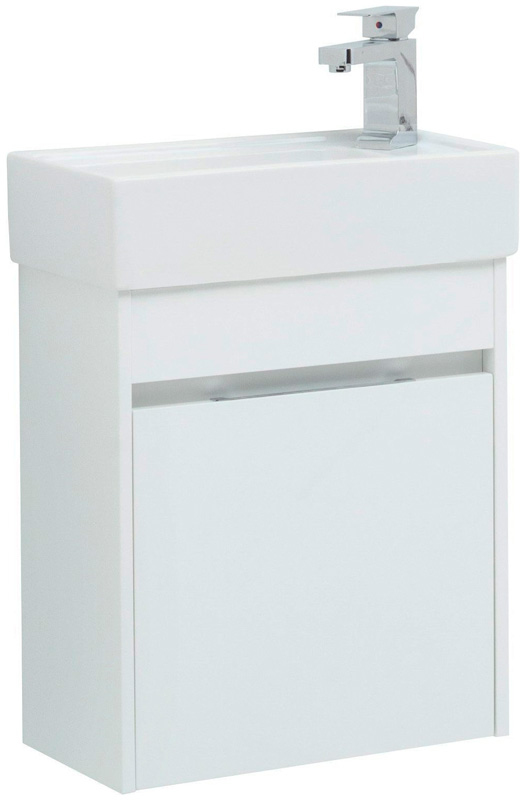 Изображение товара Тумба под раковину Aquanet Лидс 50 белый компактная современная мебель