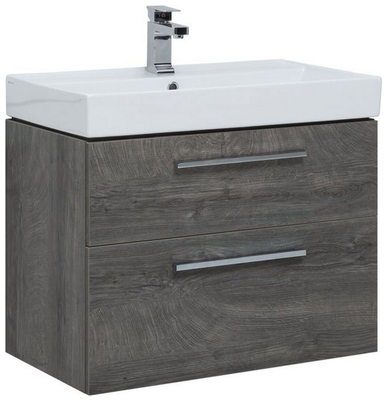 Изображение товара Тумба под раковину Aquanet Nova 75 дуб рошелье 2 ящика современная мебель