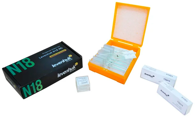 Изображение товара Набор готовых микропрепаратов Levenhuk N18 NG (29276)