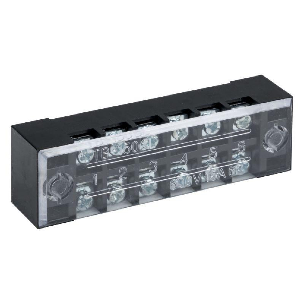 Изображение товара Изделия для электромонтажа EKF Терминал клеммный TB-1506 до 1.5кв.мм 15А 6 клеммных пар