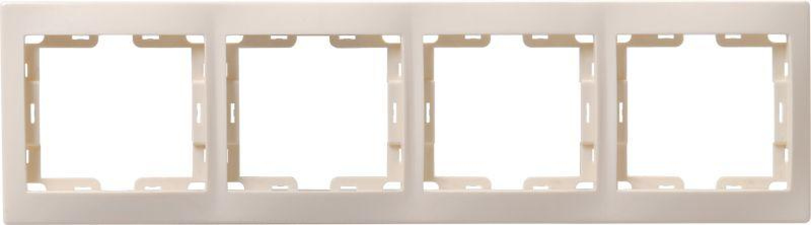 Изображение товара Рамка декоративная IEK 4-м КВАРТА РГ-4-ККм горизонтальная кремовая