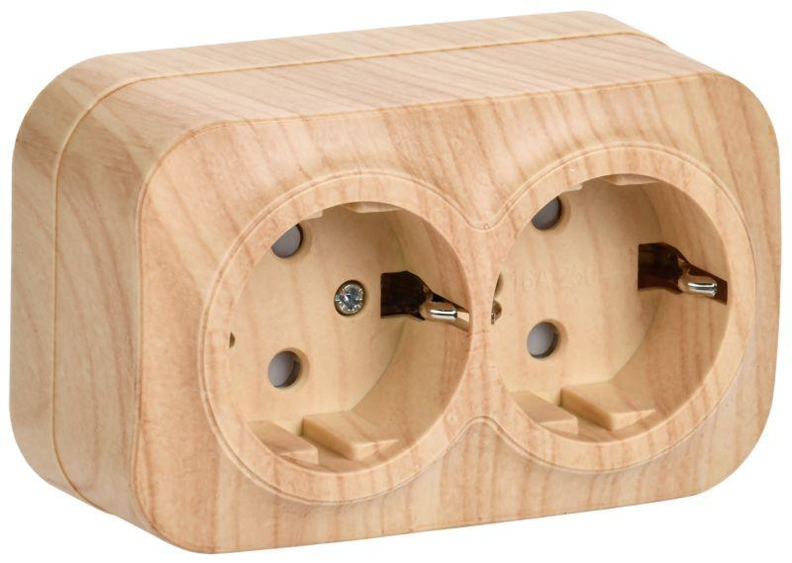 Изображение товара Розетка IEK РСш22-3-ХС 16А с заземлительными шторками и IP20