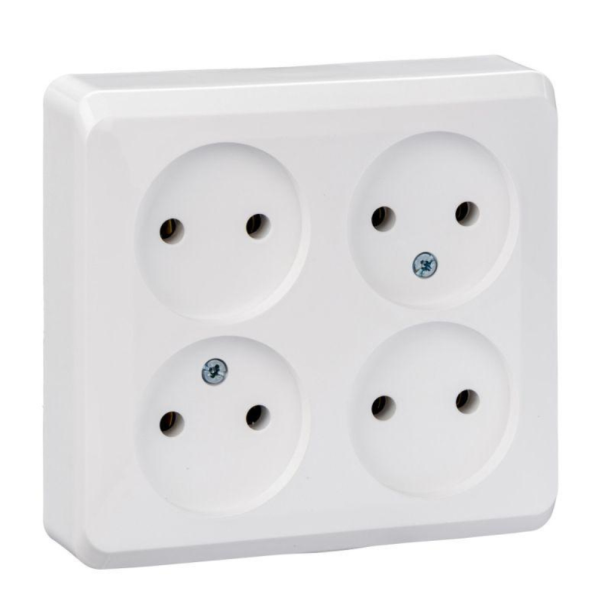 Изображение товара Розетки Systeme Electric Розетка 4-м ОП Этюд 16А IP20 250В без с заземл. без защ. шторок бел. SE