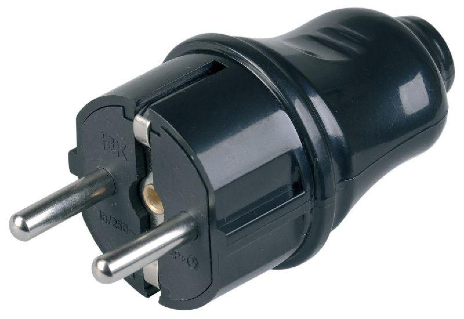 Изображение товара Вилки IEK Вилка прямая ВПп10-02-Ст разборная с заземл. контактом 16А черн.