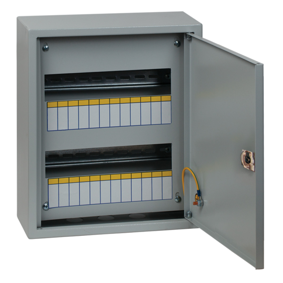 Изображение товара Щит щитовое оборудование EKF ЩРН-24(з) с замком серый 24 модуля