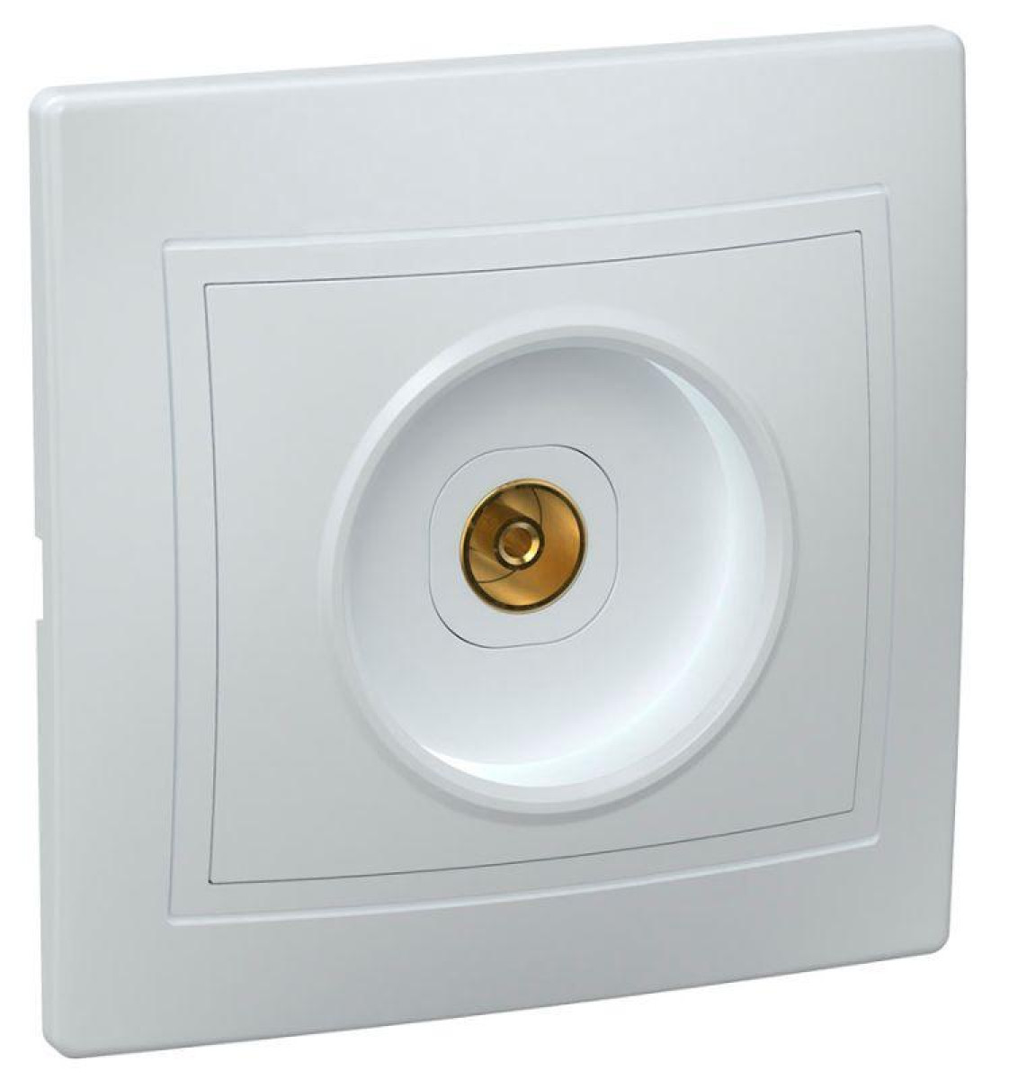 Изображение товара Телевизионная розетка IEK РТВ10-КБ для скрытого монтажа белая