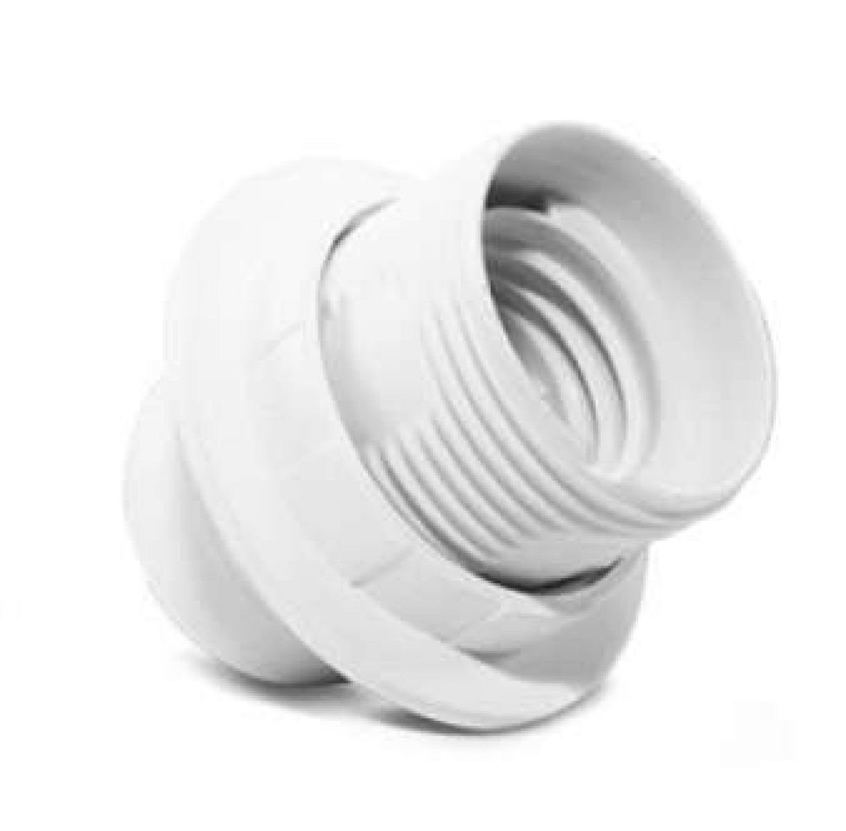 Изображение товара Патрон Универсал E27 с приж. кольцом пластик 4А 250В с этикеткой UNIVersal