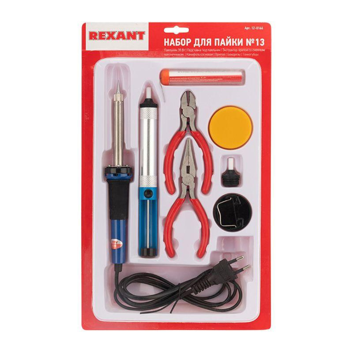 Изображение товара Набор для пайки Rexant N 13 30 Вт с инструментами и расходниками