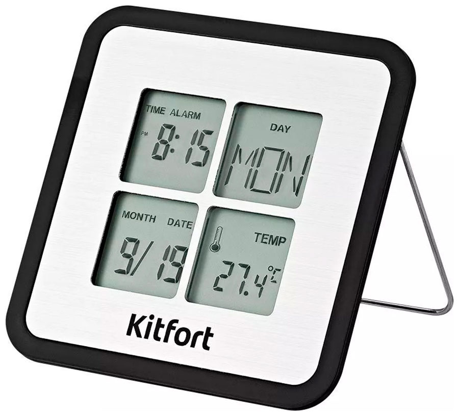 Часы с термометром Kitfort КТ-3301 часы с термометром kitfort часы с будильником черный